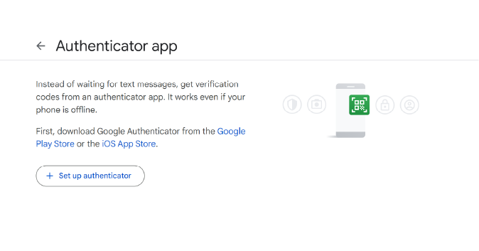 The QR code screen