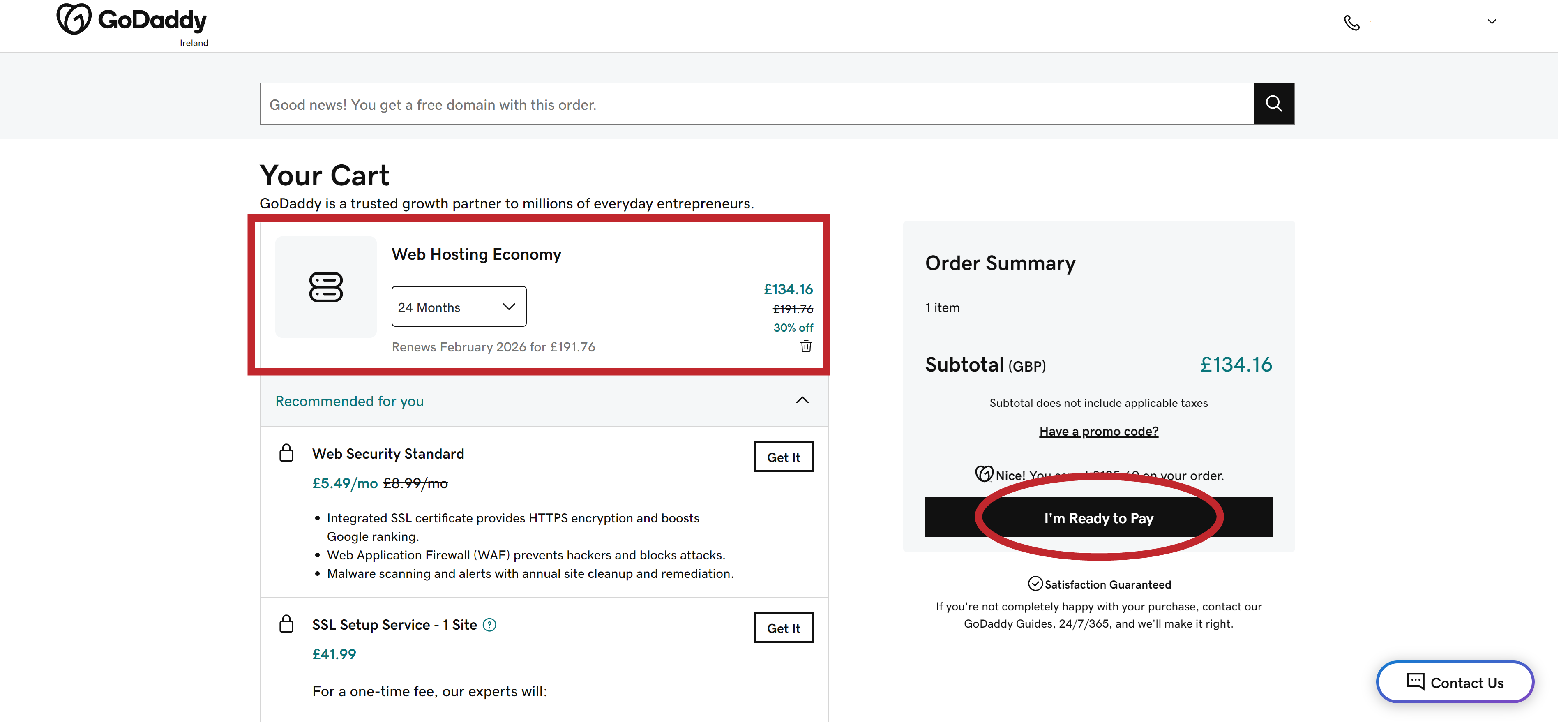 Choose your add-ons before checkout