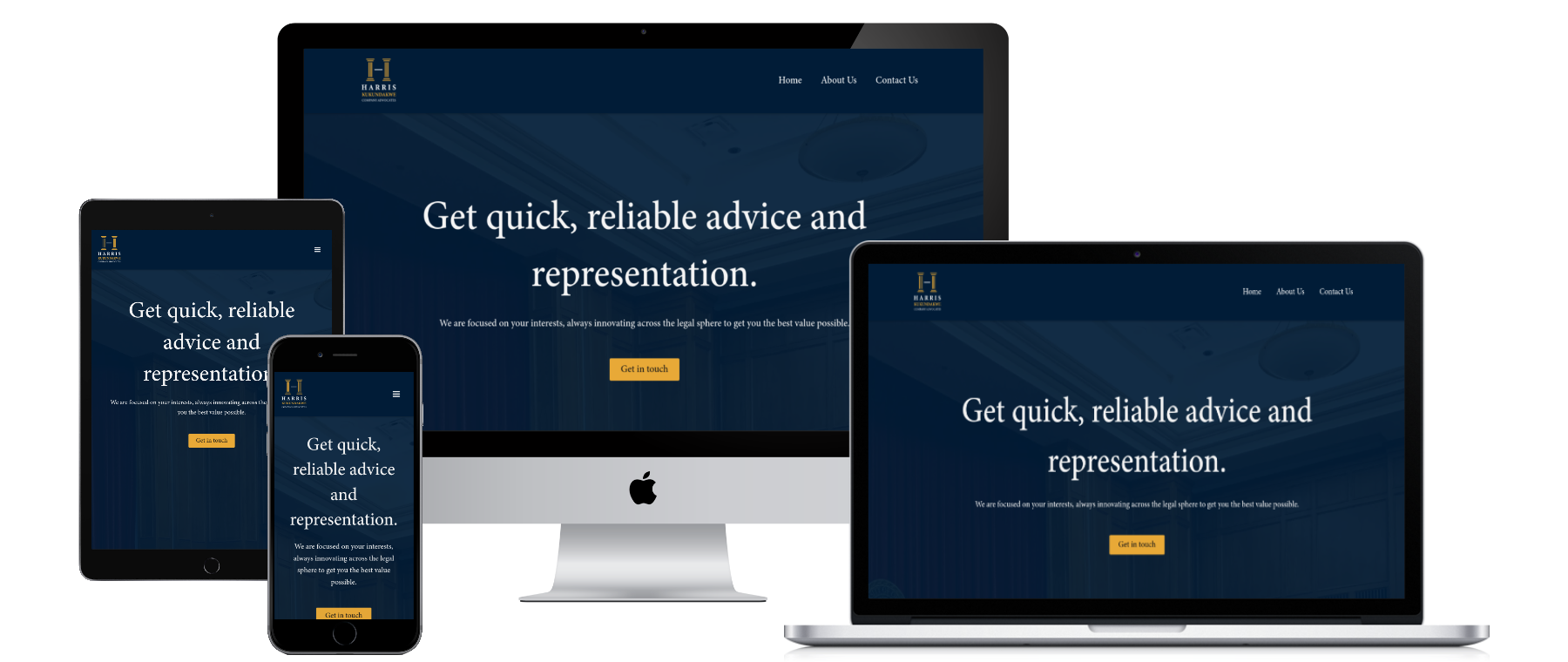HKCA Law website shown across devices